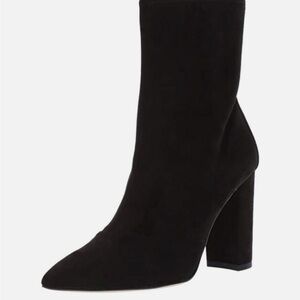Pelle Moda Black Suede Heeled Booties